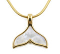 Whale Tail Necklace Waterproof Anti-Tarnish Gold Mermaid Tail Pendant