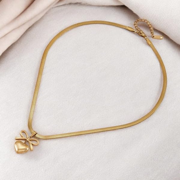 Stylish 18K Gold Plated Necklace Set Anti Tarnish