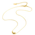 Gold Plated Ball Pendant Necklace Minimalist Dainty Chain