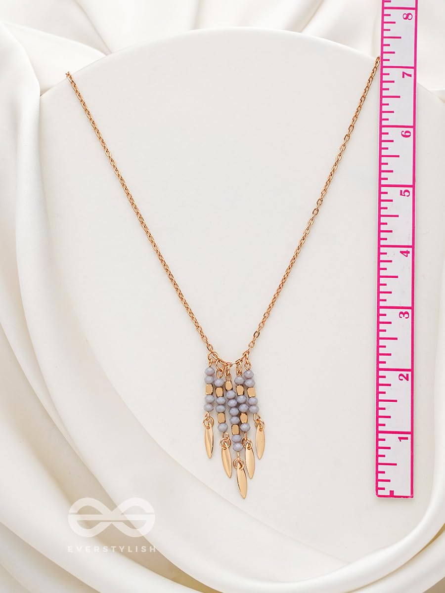 Charm Necklace for Women | Beads and Dangling Leaf Pendant