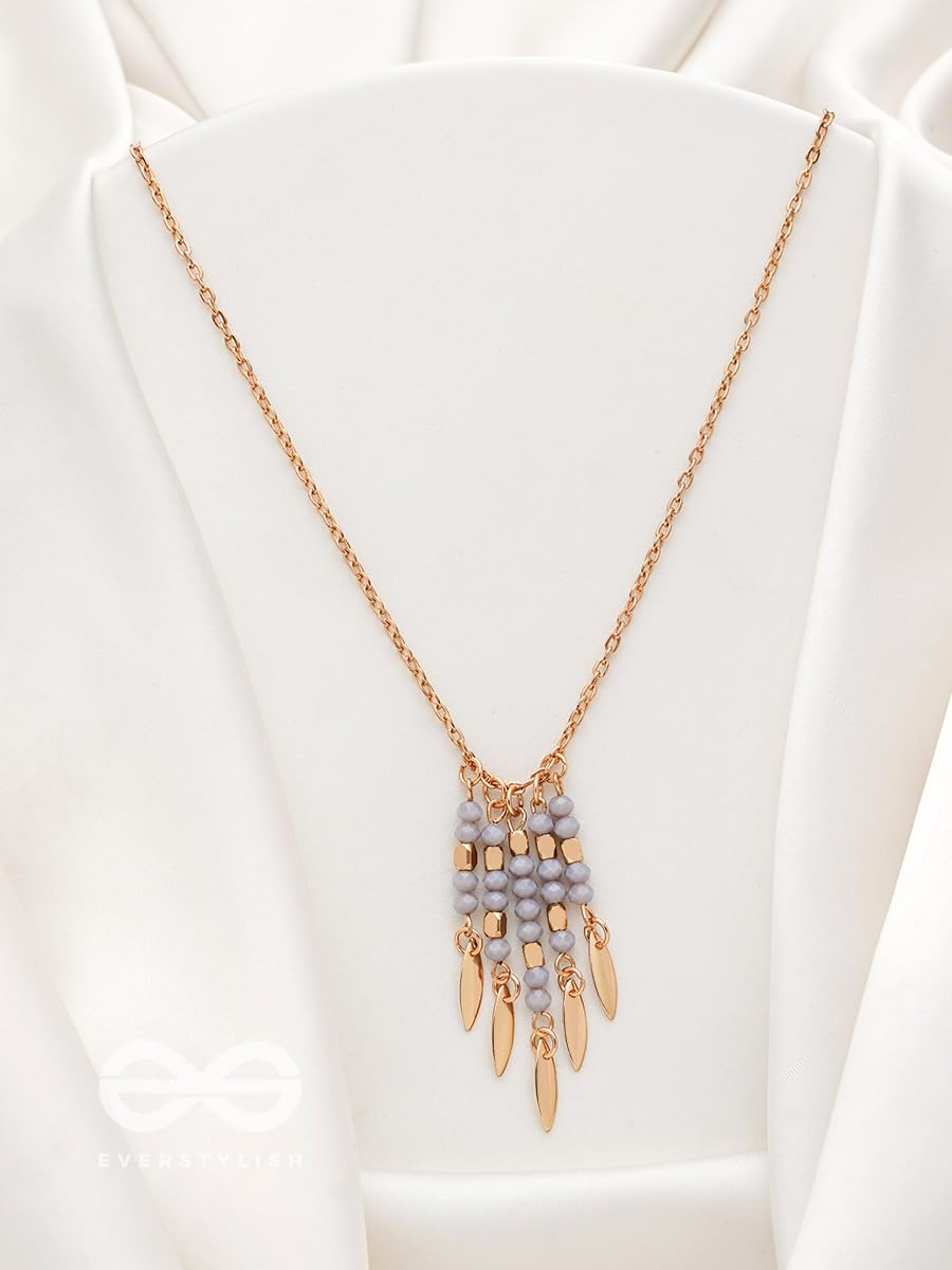 Charm Necklace for Women | Beads and Dangling Leaf Pendant