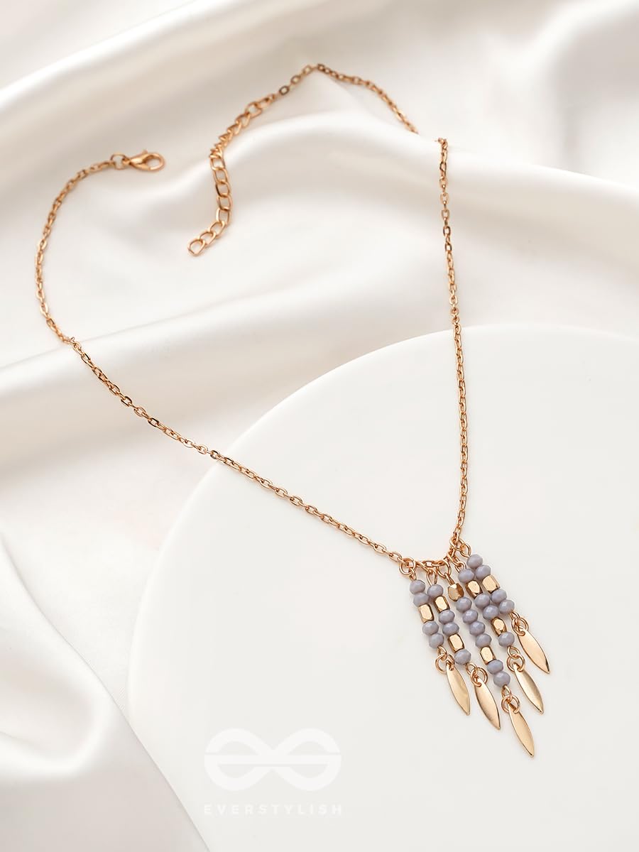 Charm Necklace for Women | Beads and Dangling Leaf Pendant