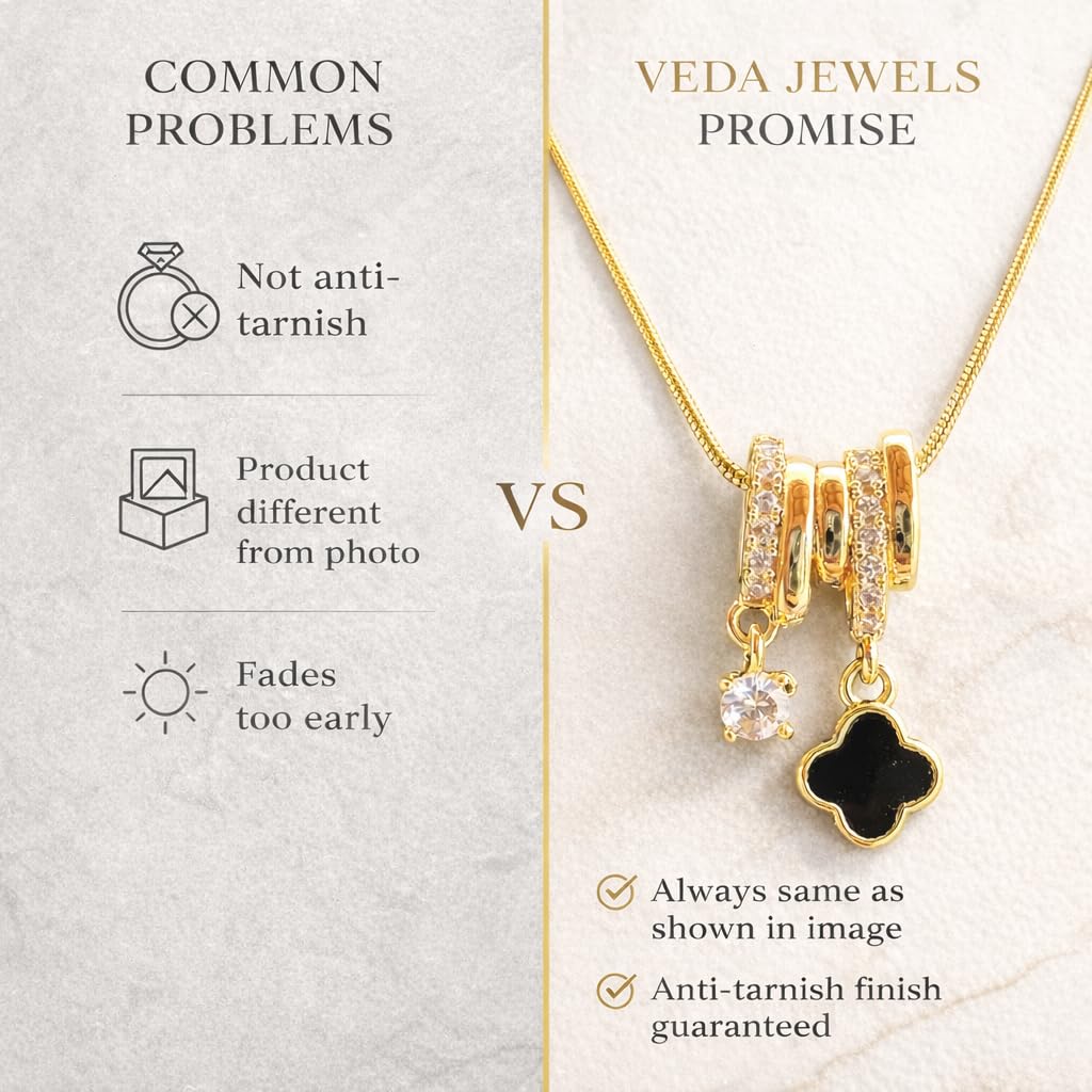 Anti Tarnish Pendant Necklace for Women | Gold Plated Locket | Charm Necklace
