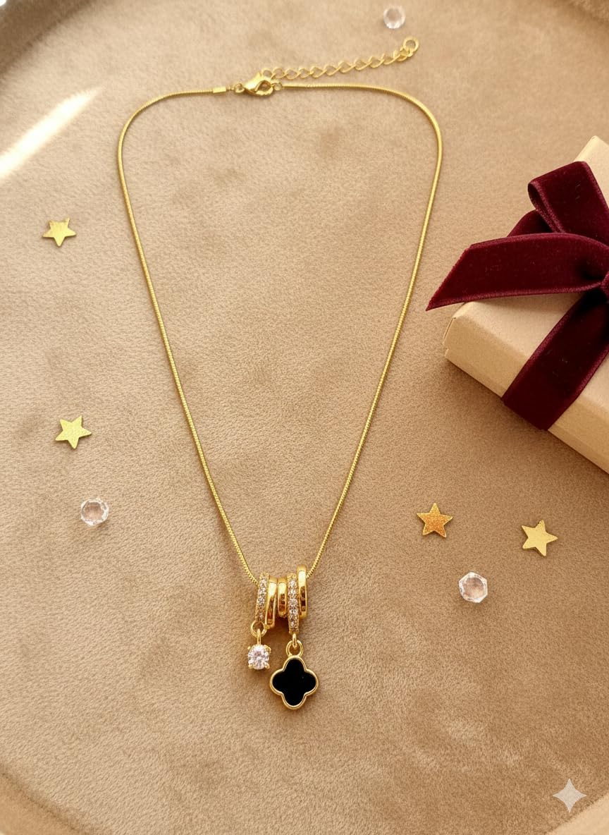 Anti Tarnish Pendant Necklace for Women | Gold Plated Locket | Charm Necklace