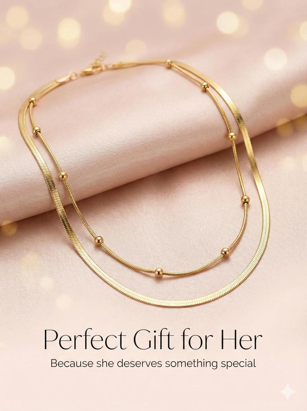 2 Layer Gold Plated Anti Tarnish Necklace