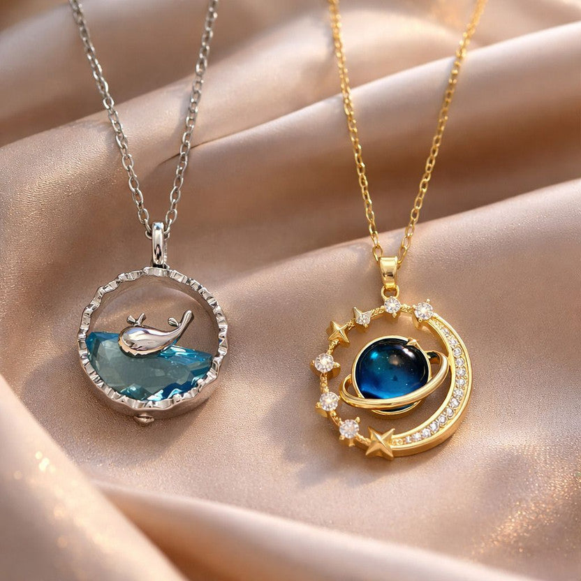 Anti Tarnish 18K Gold Plated Pendant Combo Set of 2