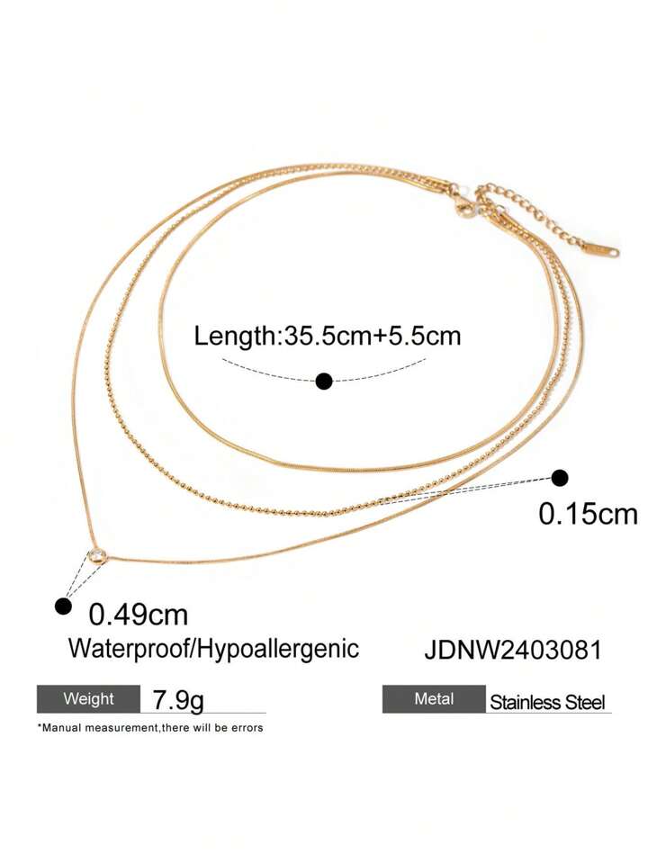 Multilayer Zirconia Beautiful Necklace