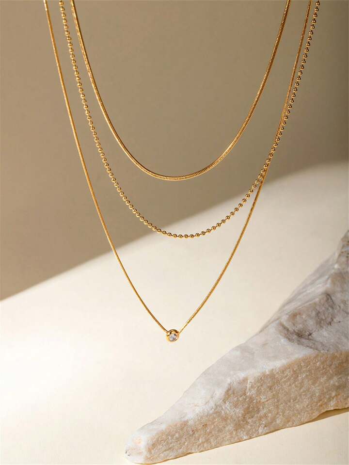 Multilayer Zirconia Beautiful Necklace