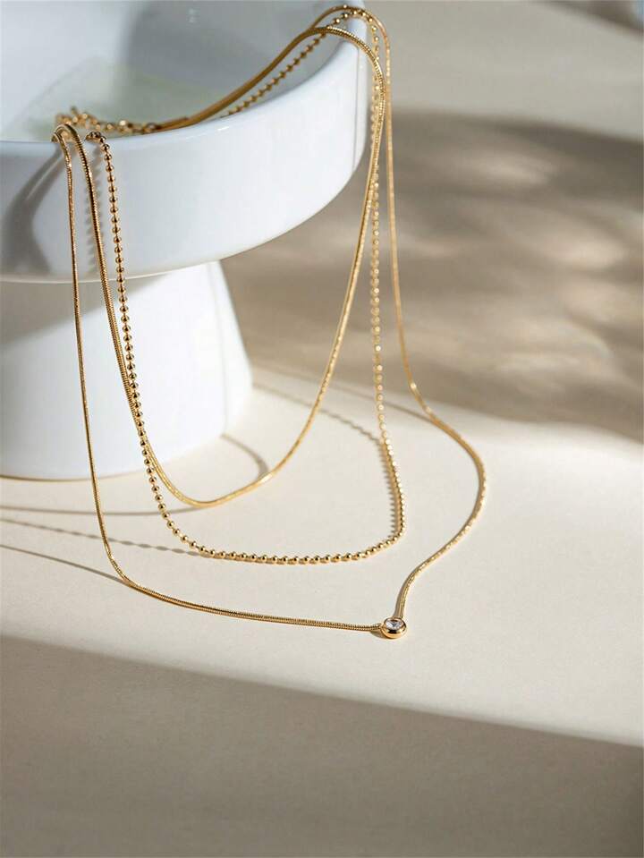 Multilayer Zirconia Beautiful Necklace