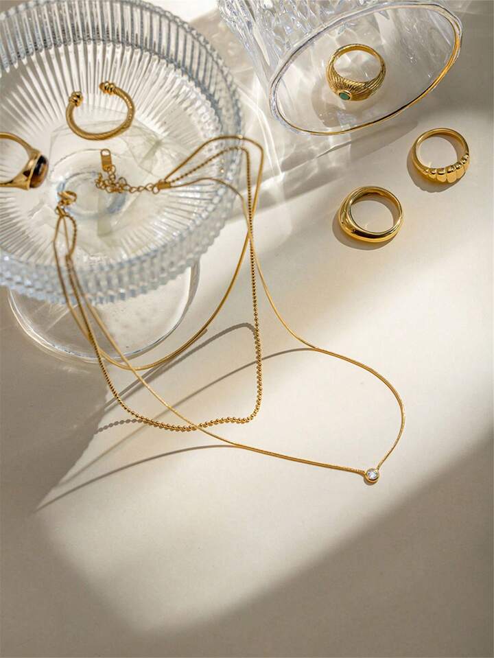 Multilayer Zirconia Beautiful Necklace