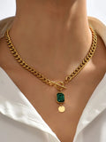 Cubic Zirconia OT Buckle Necklace Premium Look
