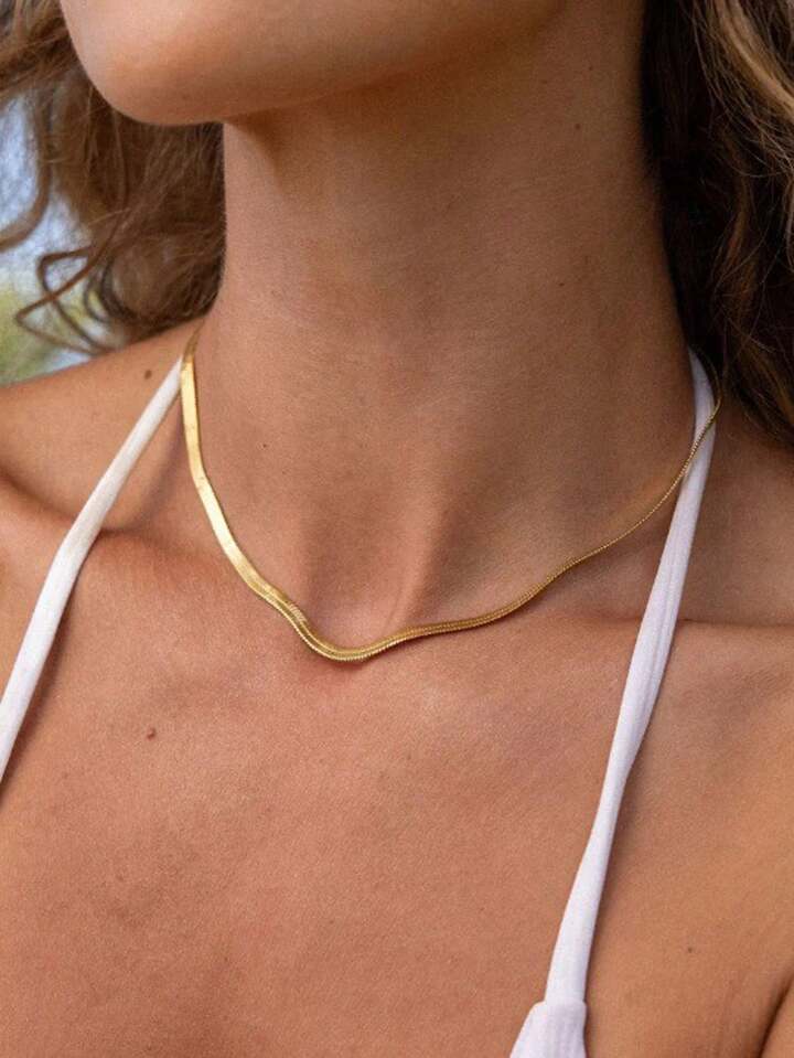 18K Gold Plated Snake Chain Necklace