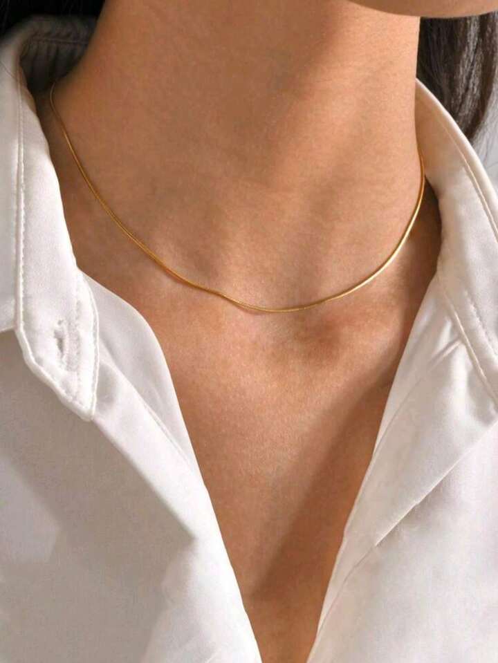 18K Gold Plated Braided Snake Chain Necklace