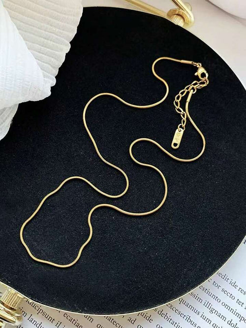 18K Gold Plated Braided Snake Chain Necklace
