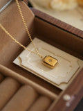 Elegant Octagram Gemstone Necklace Anti Tarnish