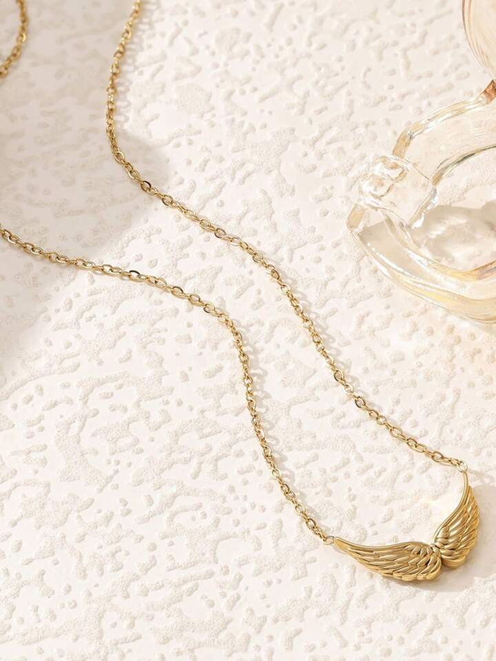 Angel Wing Personalized Necklace Beautiful 18 K Gold Plated