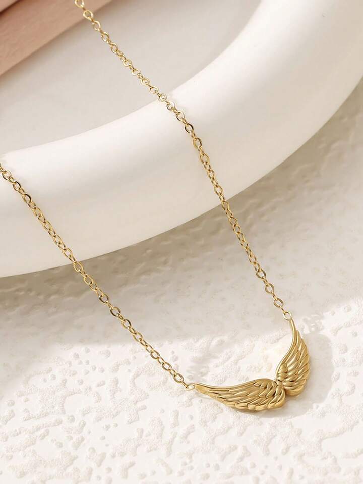 Angel Wing Personalized Necklace Beautiful 18 K Gold Plated