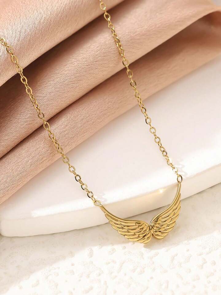 Angel Wing Personalized Necklace Beautiful 18 K Gold Plated