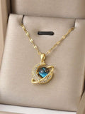 Celestial moon & butterfly pendant design