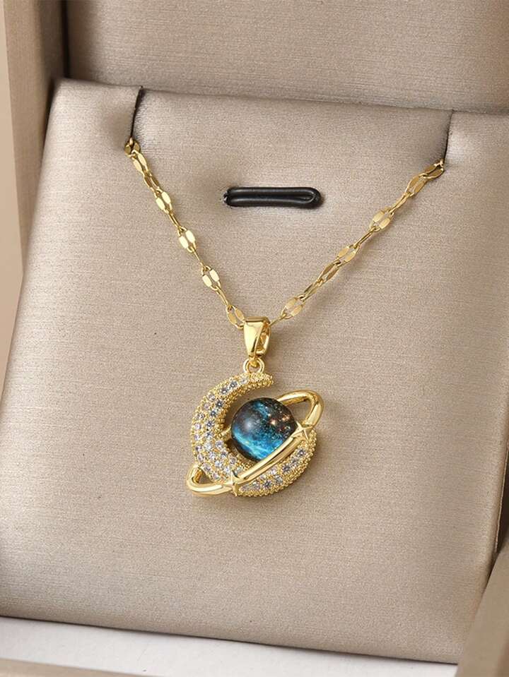 Celestial moon & butterfly pendant design