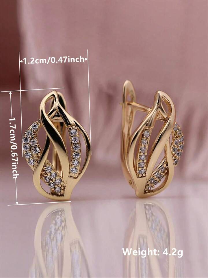 Cubic Zirconia Stud Earrings Beautiful & Dazzling