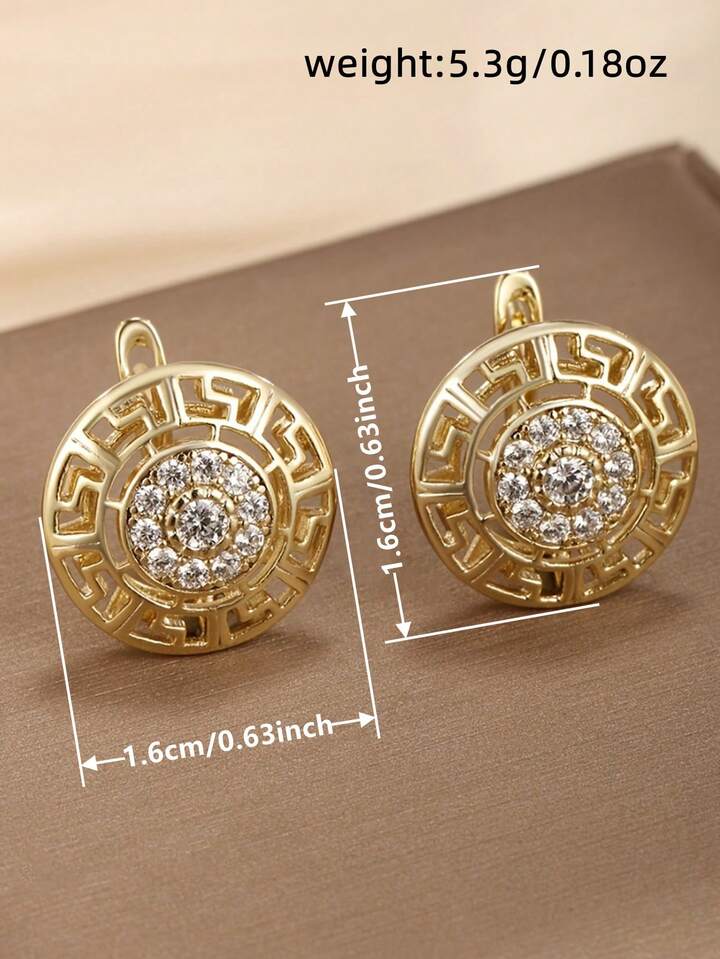 Cubic Zirconia Hoop Earrings Stunning Look