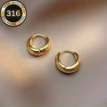 18K Gold Plated French Hoop Earrings