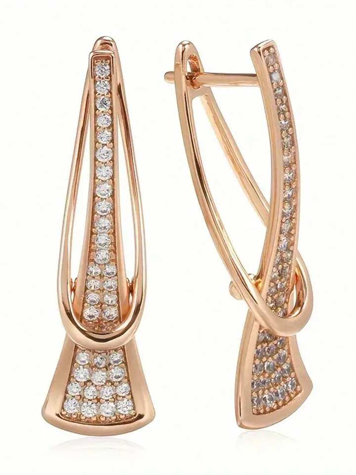 Classic Cubic Zirconia Teardrop Earrings