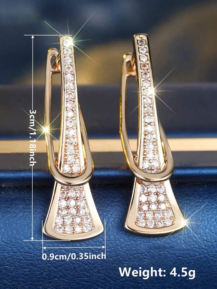 Classic Cubic Zirconia Teardrop Earrings