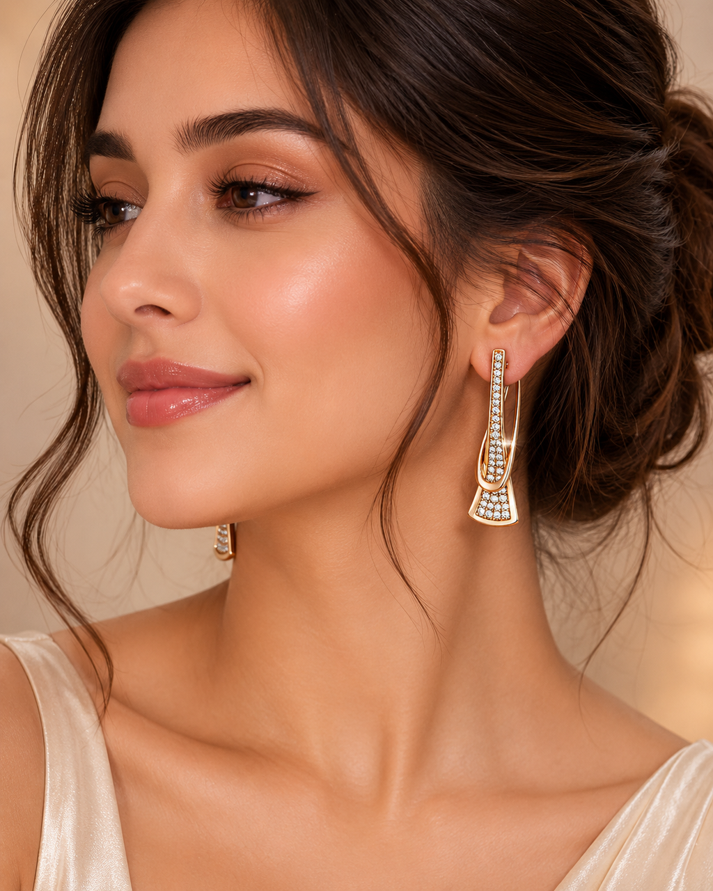 Classic Cubic Zirconia Teardrop Earrings