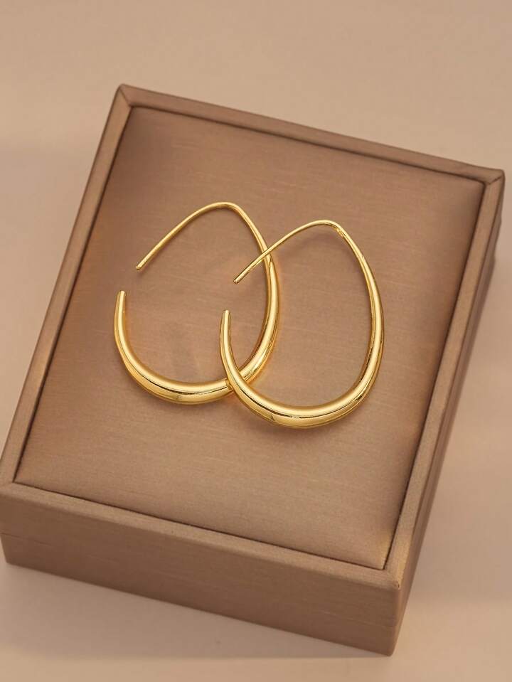 Oversized Teardrop Pear-shaped Hoop Earrings