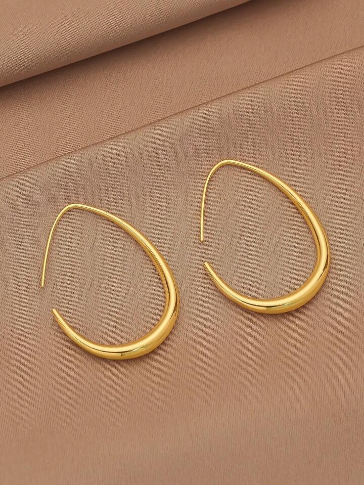 Oversized Teardrop Pear-shaped Hoop Earrings