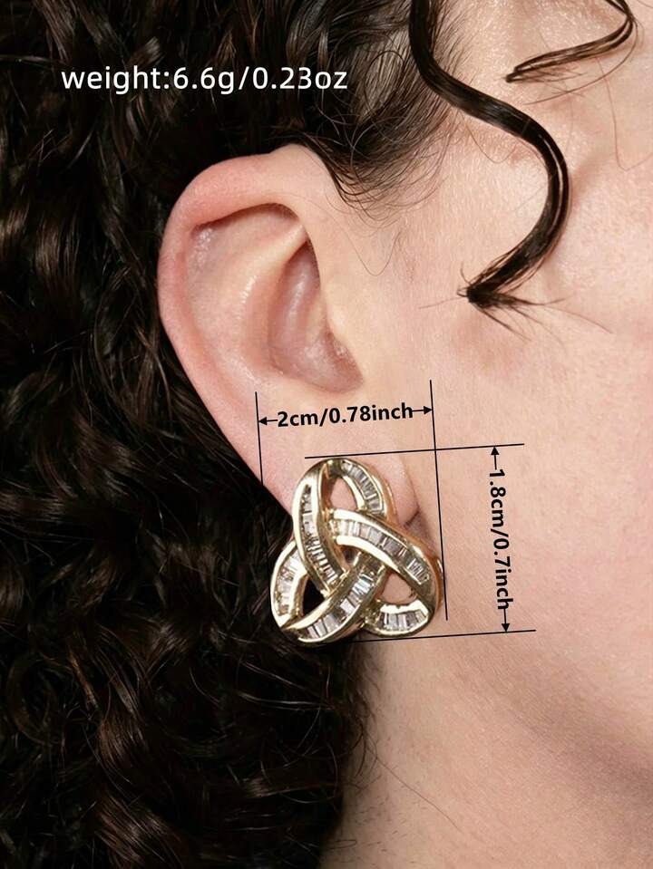 Exquisite Cubic Zirconia Stud Earrings