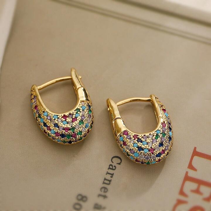 Retro Cubic Zirconia OL Earrings for Women