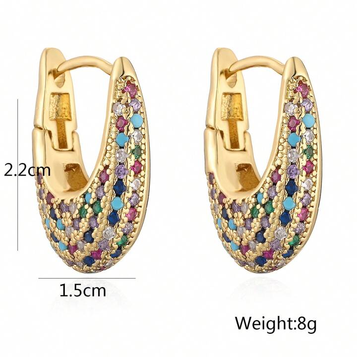 Retro Cubic Zirconia OL Earrings for Women