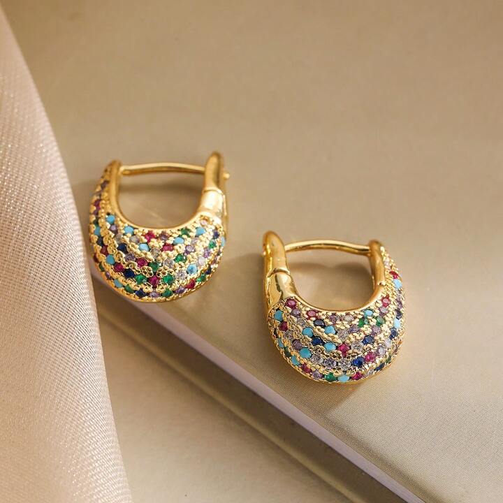 Retro Cubic Zirconia OL Earrings for Women