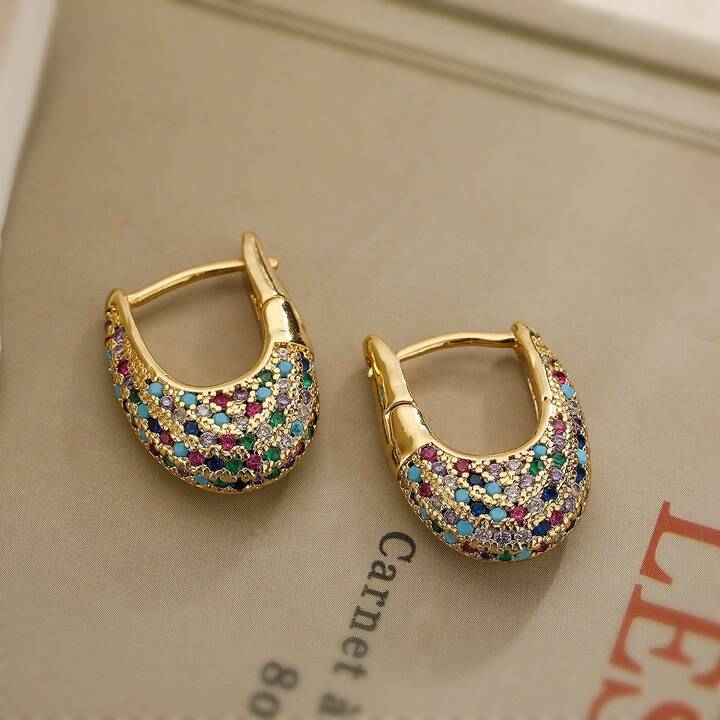 Retro Cubic Zirconia OL Earrings for Women