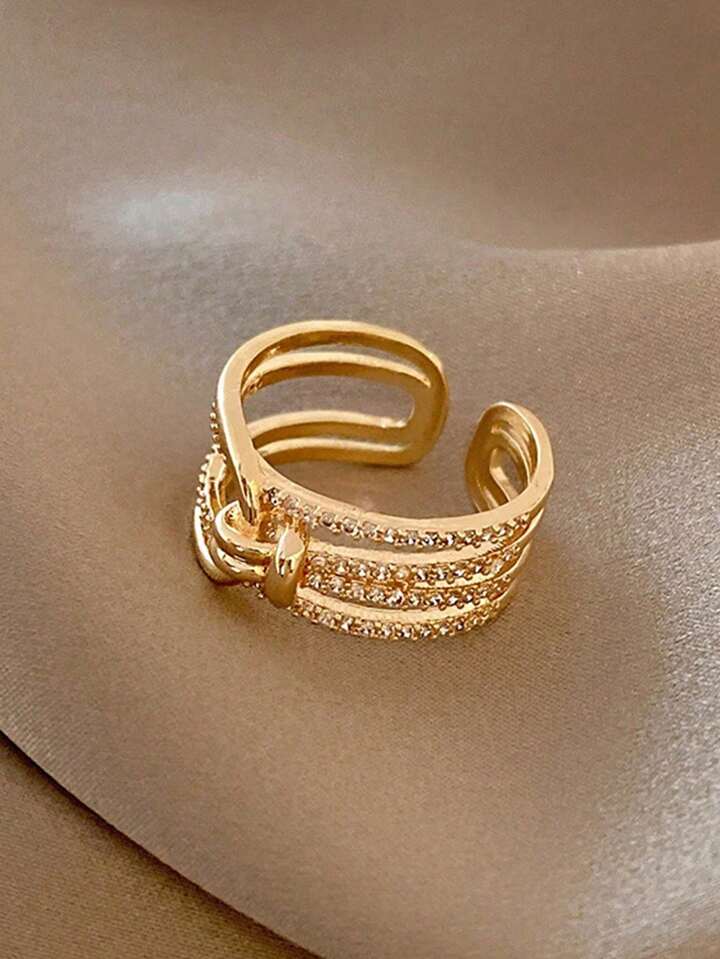 Cubic Zirconia Layered Ring Daily Wear