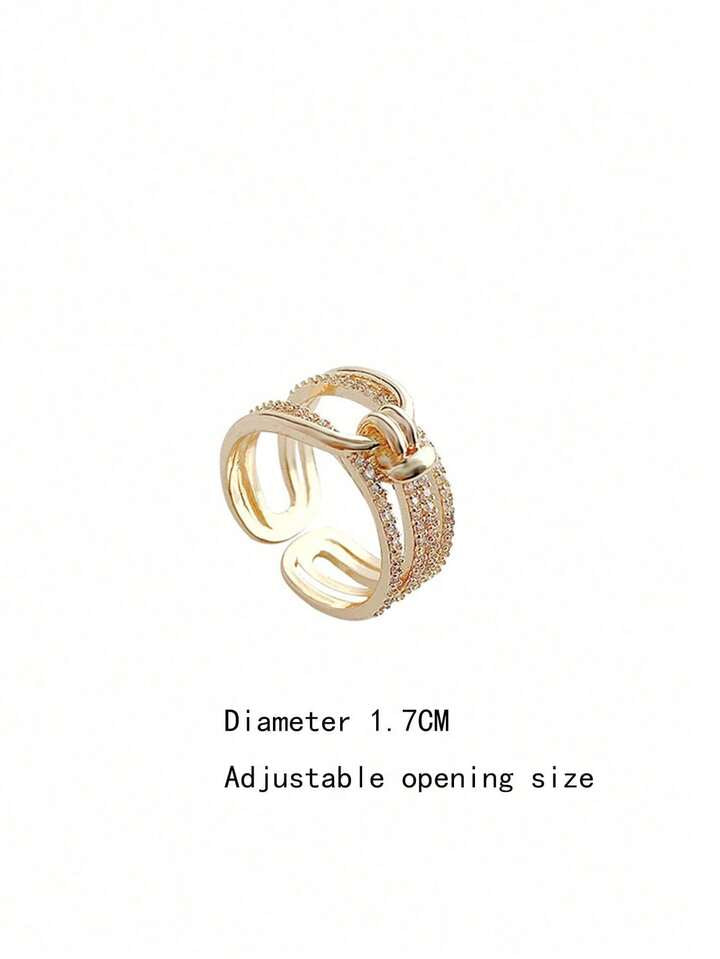 Cubic Zirconia Layered Ring Daily Wear