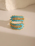 Wheat Ear Turquoise Adjustable Ring for Women