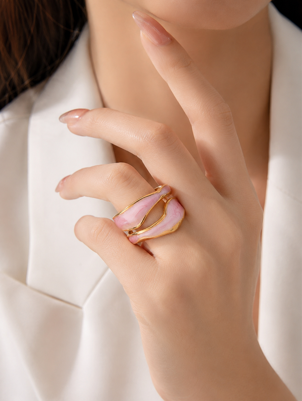 Hollow Out Cuff Ring  Fashion Jewelry
