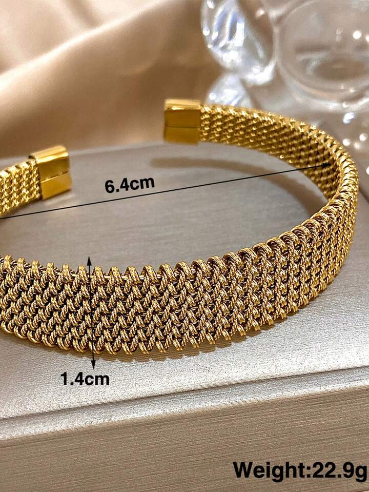 Open Chunky Bangle 3 Bracelet Set Wide Cuff Jewelry