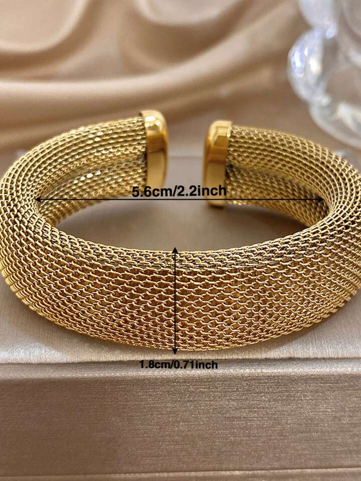 Open Chunky Bangle 3 Bracelet Set Wide Cuff Jewelry