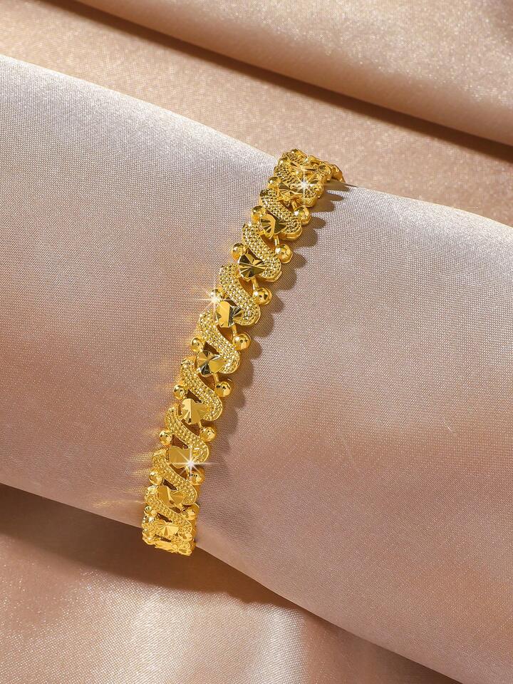 Dubai Style Gold Plated Leaf Bracelet