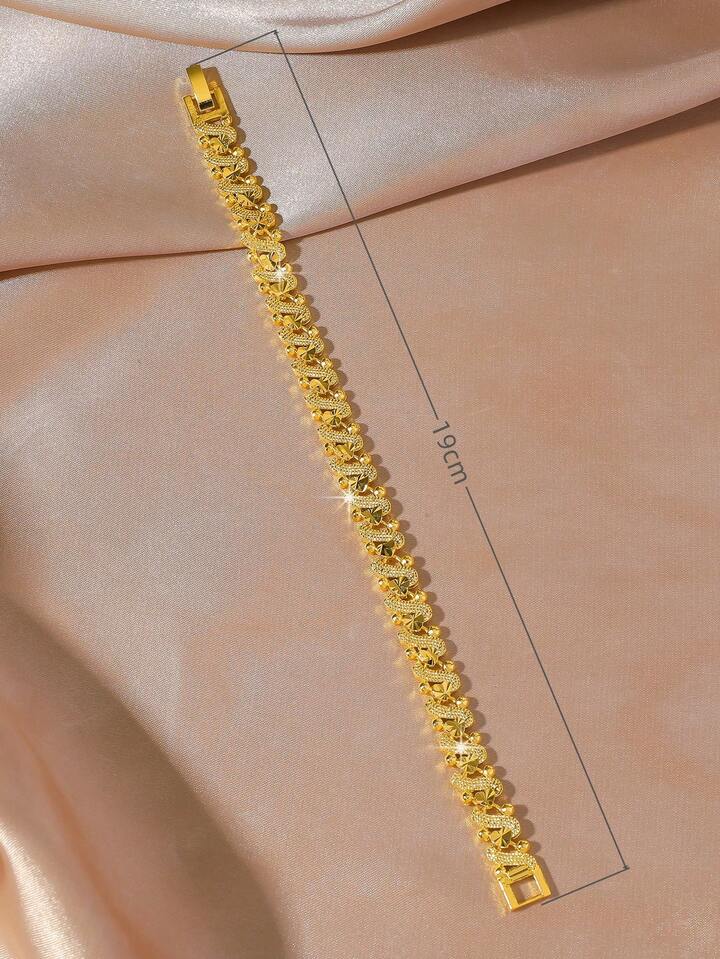 Dubai Style Gold Plated Leaf Bracelet