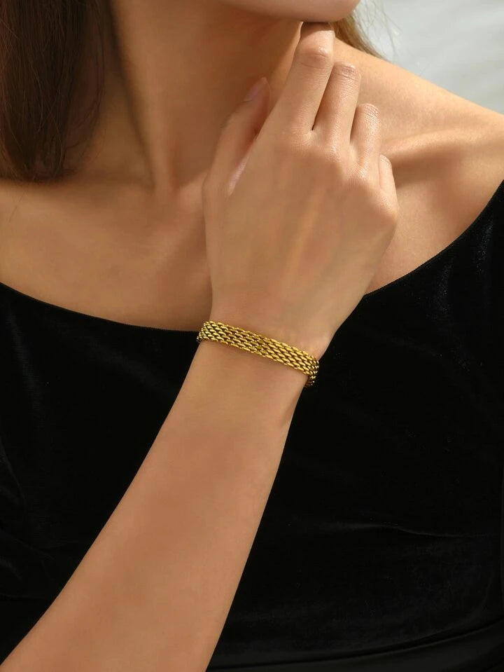 18K Gold Plated Stainless Steel Chain Link Bracelet