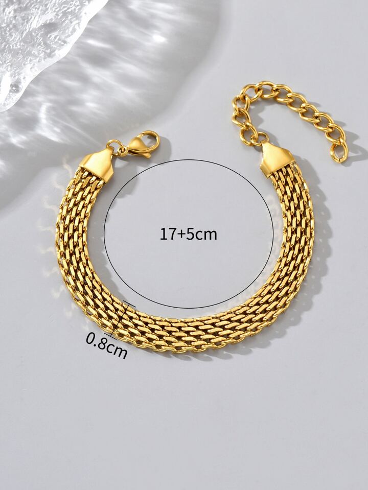 18K Gold Plated Stainless Steel Chain Link Bracelet