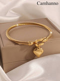 Luxury Minimalist Gold Plated Heart Bracelet
