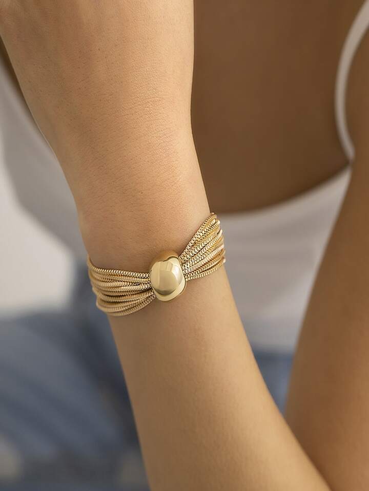 Exaggerated Punk Multi-Layer Chain Bracelet