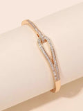 Zirconia Bracelet for Women – Elegant Gold Tone Fashion Jewelry